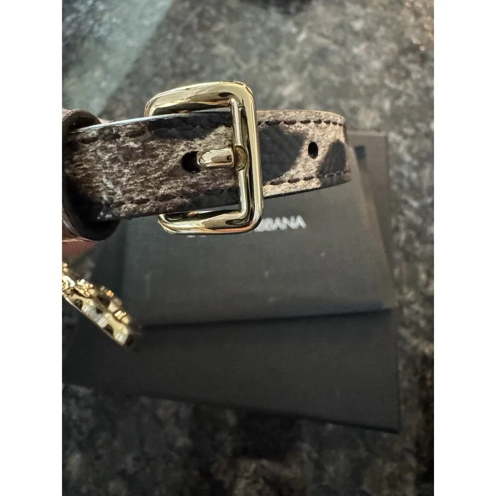 Dolce &‎ Gabbana Animal Print Dog Or Car Collar. NWB, Card. Authentic $515